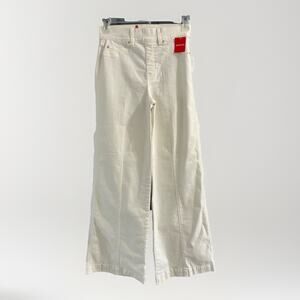 NWT SPANX 20465R Seamed Front Wide Leg in Ecru Wash Pull-on Jeans Medium